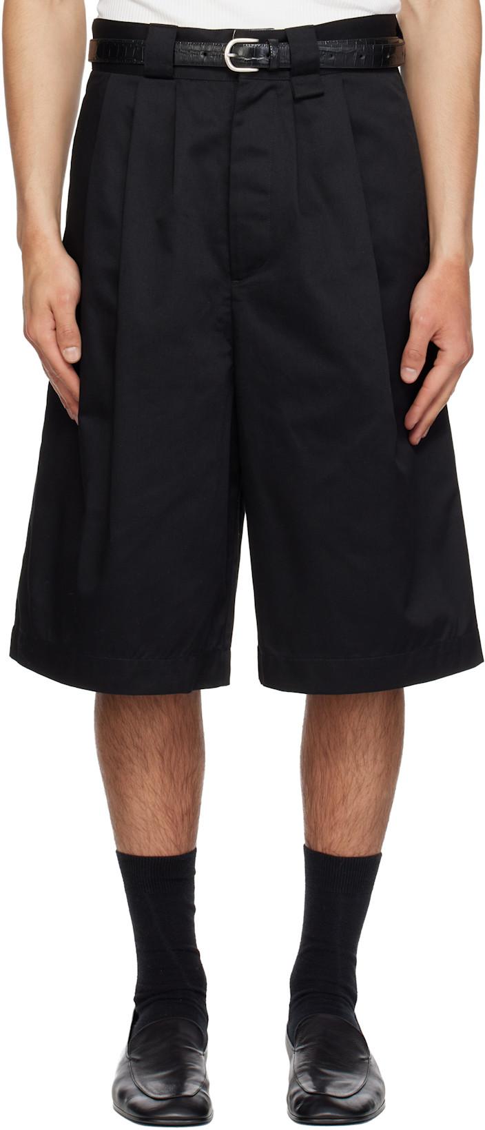 Black Borracho Shorts by WILLY CHAVARRIA