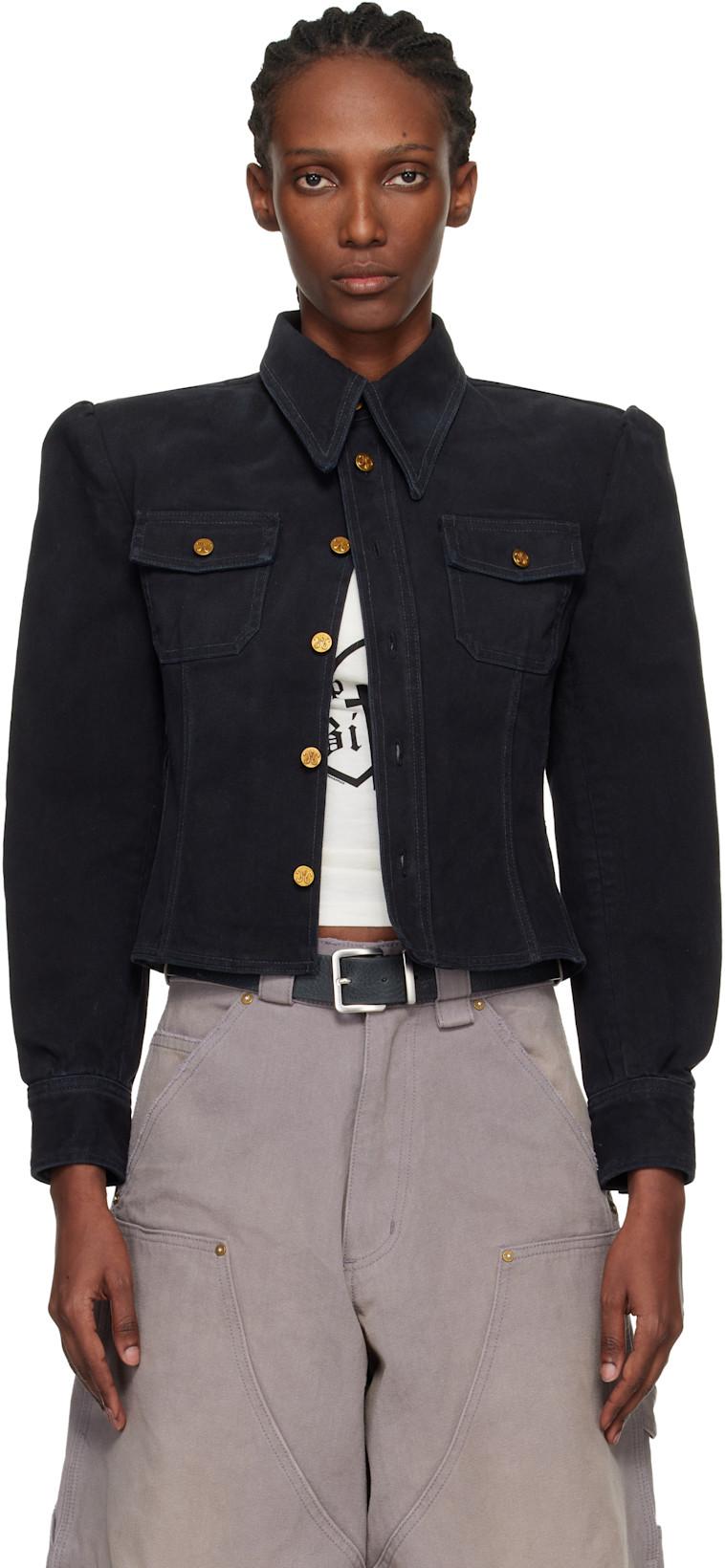 Black Denim Chavela L/S Shirt by WILLY CHAVARRIA