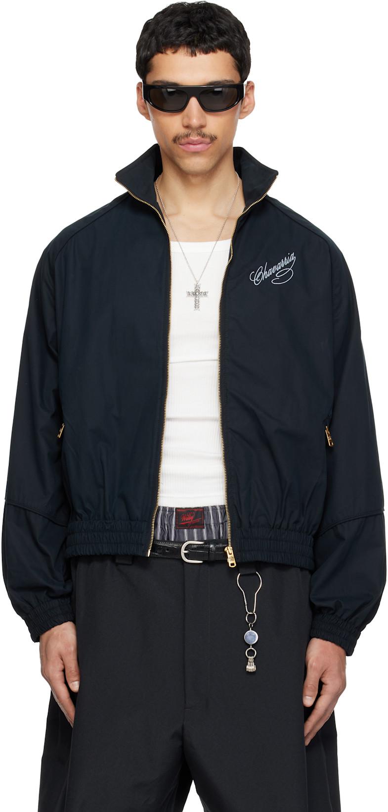 Black Ruff Rider Track Jacket by WILLY CHAVARRIA