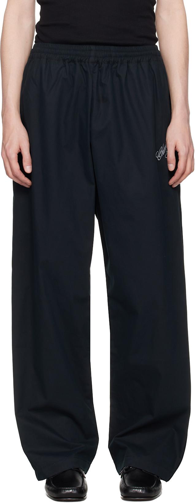 Black Ruff Rider Track Pants by WILLY CHAVARRIA