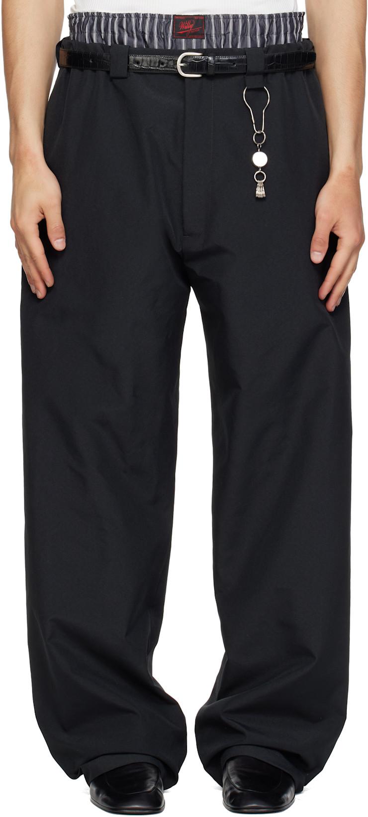 Black Toluca Trousers by WILLY CHAVARRIA