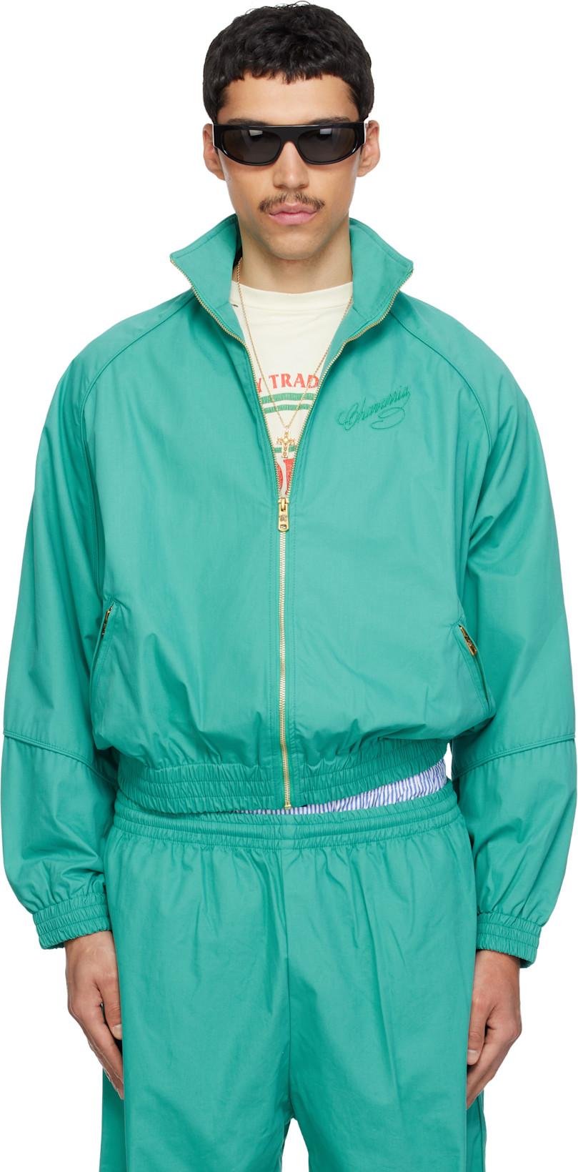Blue Ruff Rider Track Jacket by WILLY CHAVARRIA