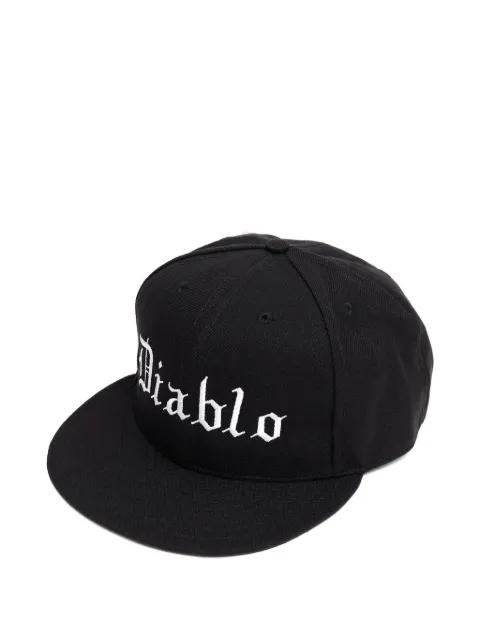 Diablo-embroidered cap by WILLY CHAVARRIA