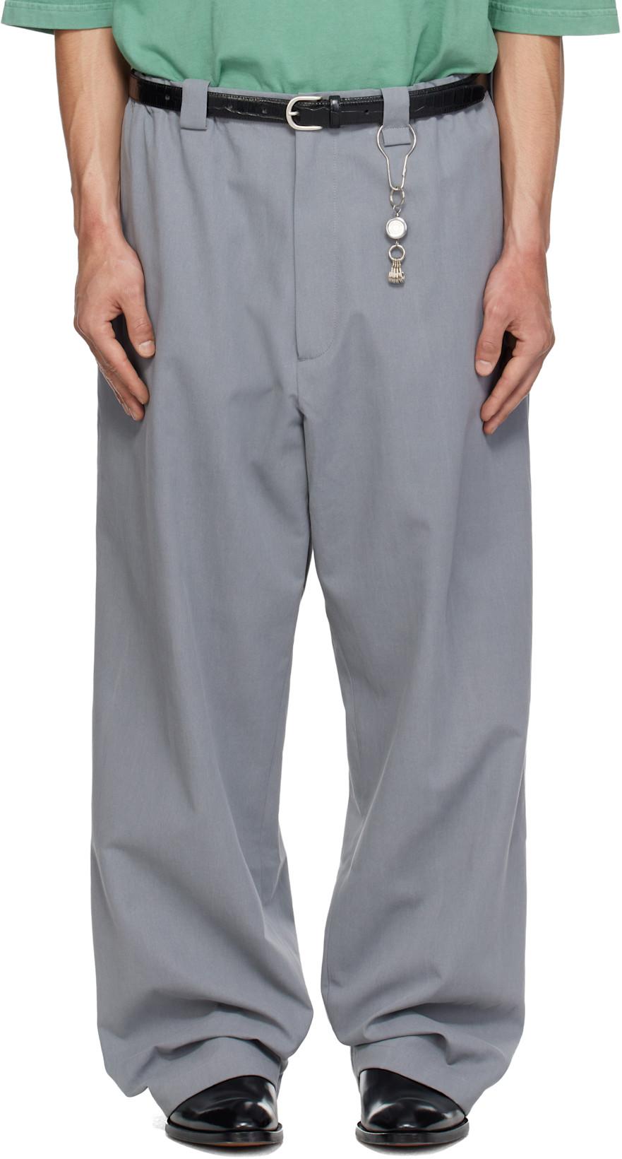 Gray Toluca Trousers by WILLY CHAVARRIA