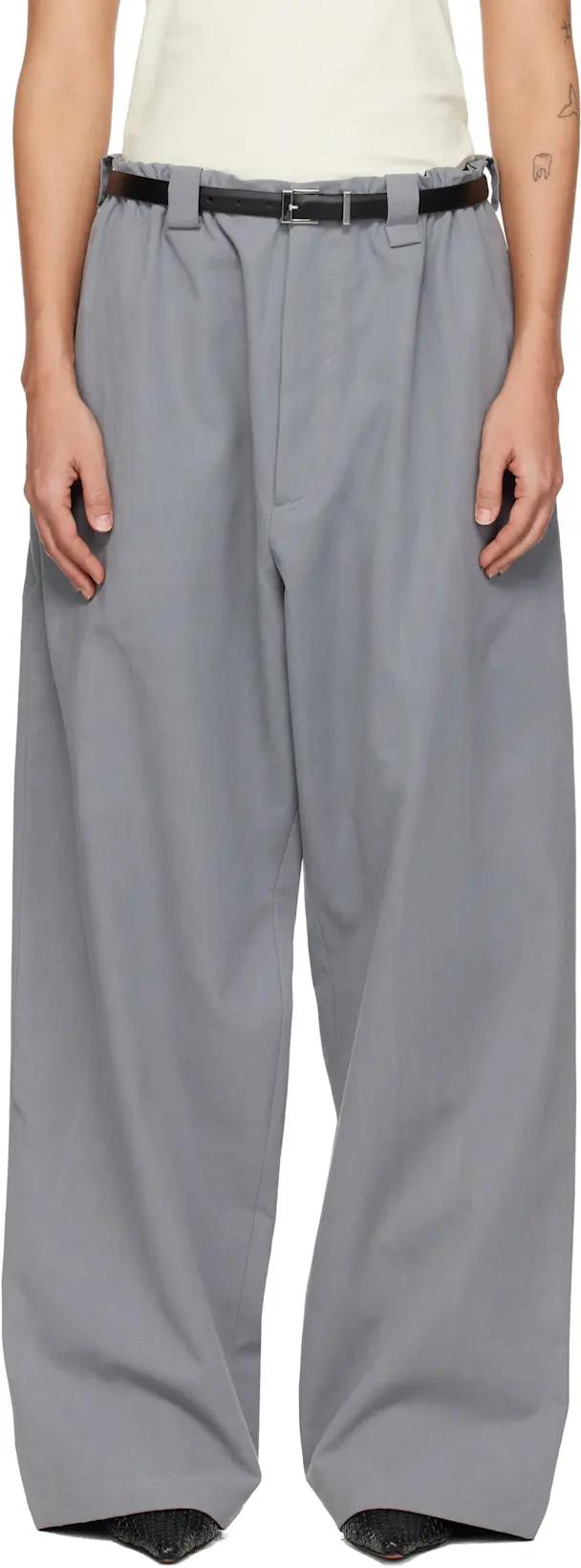 Gray Toluca Trousers by WILLY CHAVARRIA