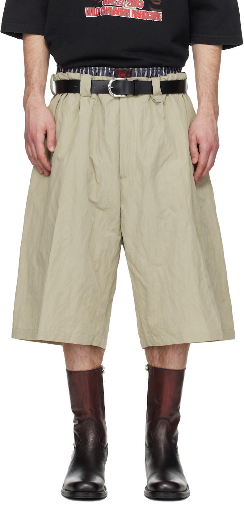 Khaki Toluca Shorts by WILLY CHAVARRIA