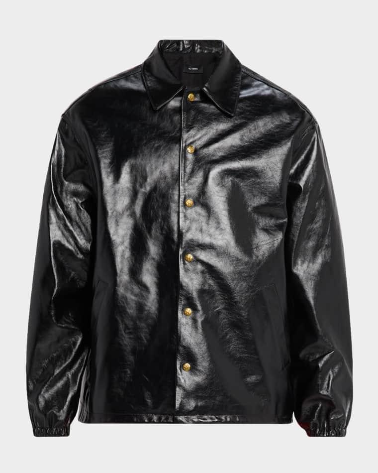 Men's Leather Coach Jacket by WILLY CHAVARRIA