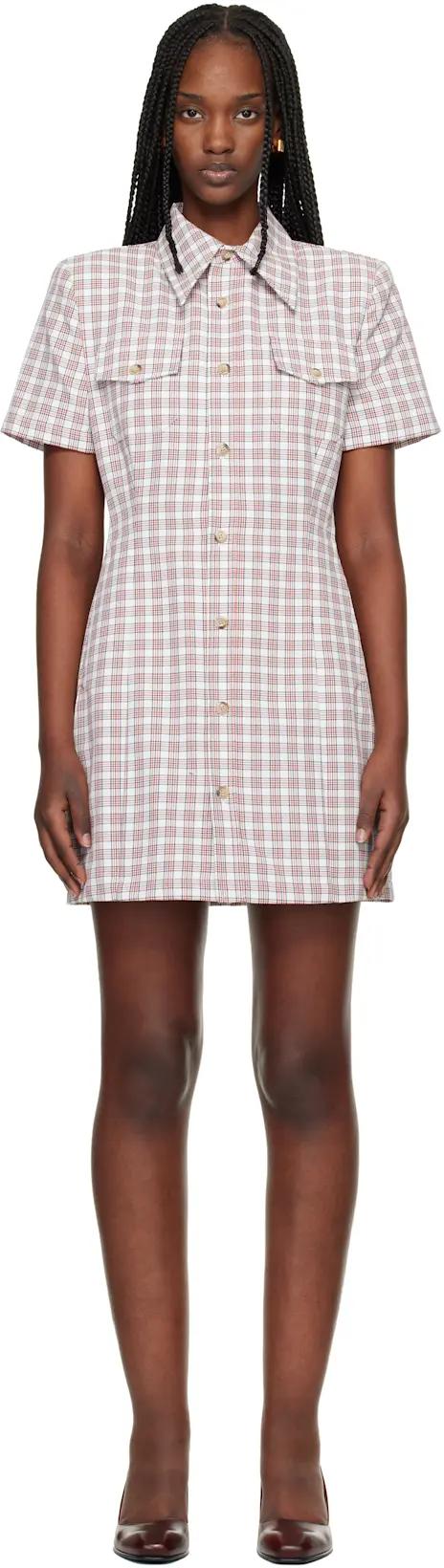 Red & White Chavela Minidress by WILLY CHAVARRIA