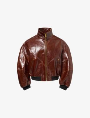 Ruff Rider Leather Jacket by WILLY CHAVARRIA