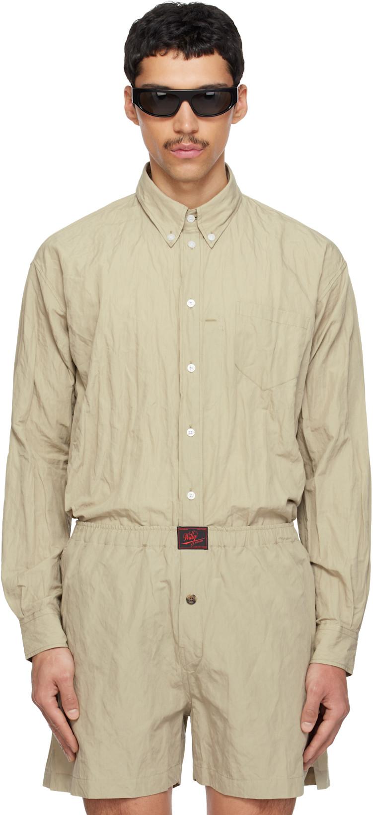 Taupe Veterano Shirt by WILLY CHAVARRIA