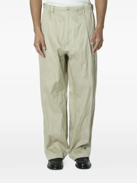 Toluca button-fastening wide-leg cotton trousers by WILLY CHAVARRIA