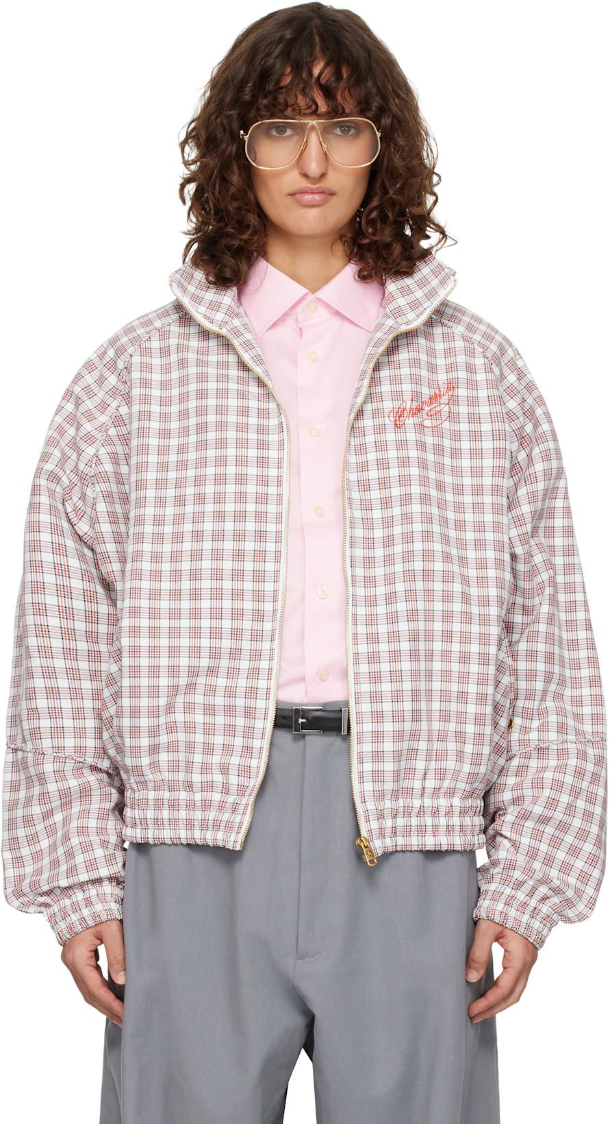 White & Red Ruff Rider Track Jacket by WILLY CHAVARRIA