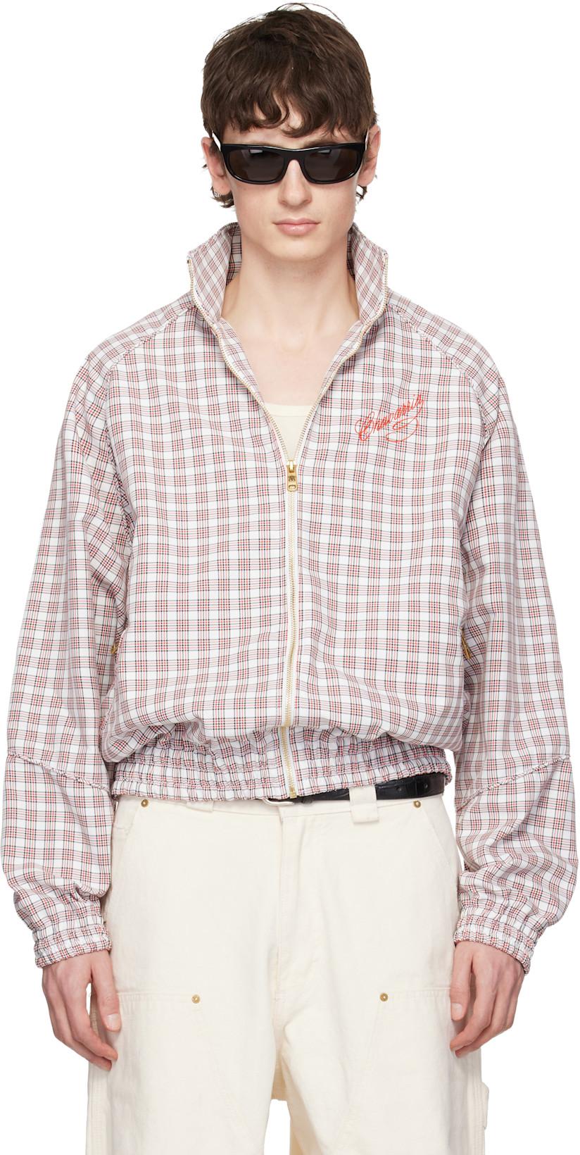 White & Red Ruff Rider Track Jacket by WILLY CHAVARRIA