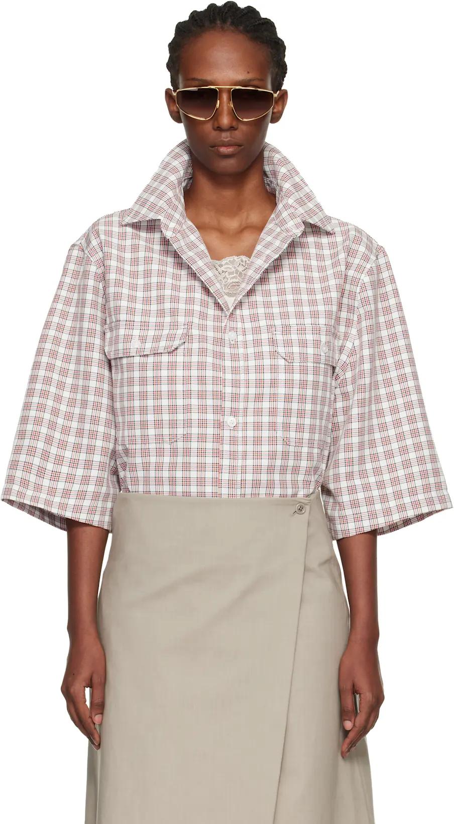 White & Red S/S Corcoran Shirt by WILLY CHAVARRIA