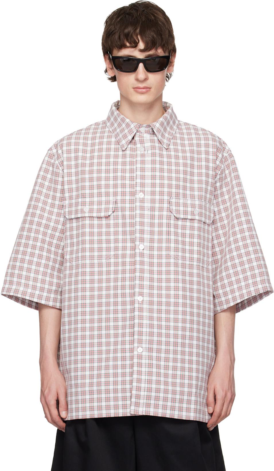 White & Red S/S Corcoran Shirt by WILLY CHAVARRIA