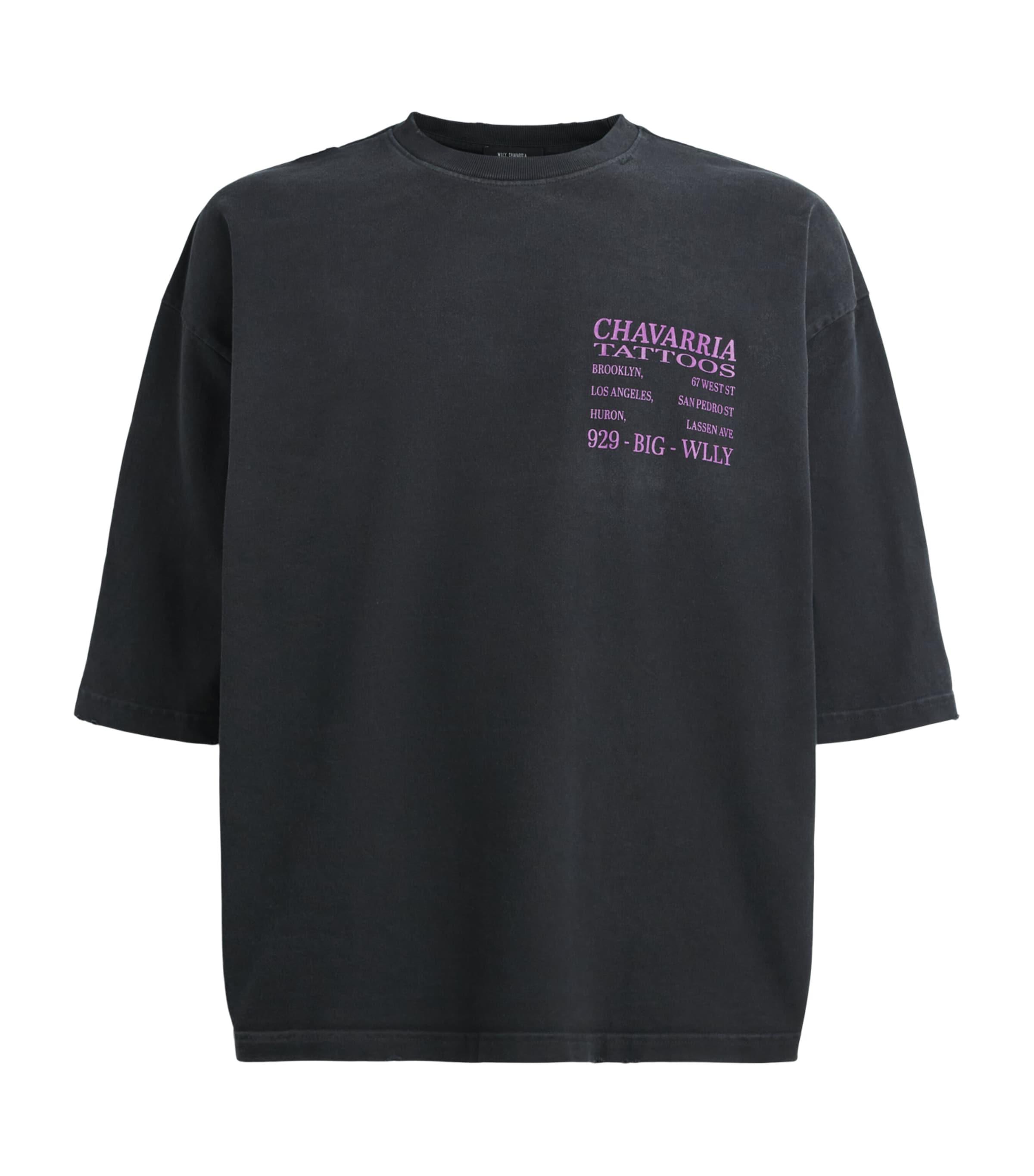 Willy Chavarria Cotton Graphic Tattoo T-Shirt by WILLY CHAVARRIA