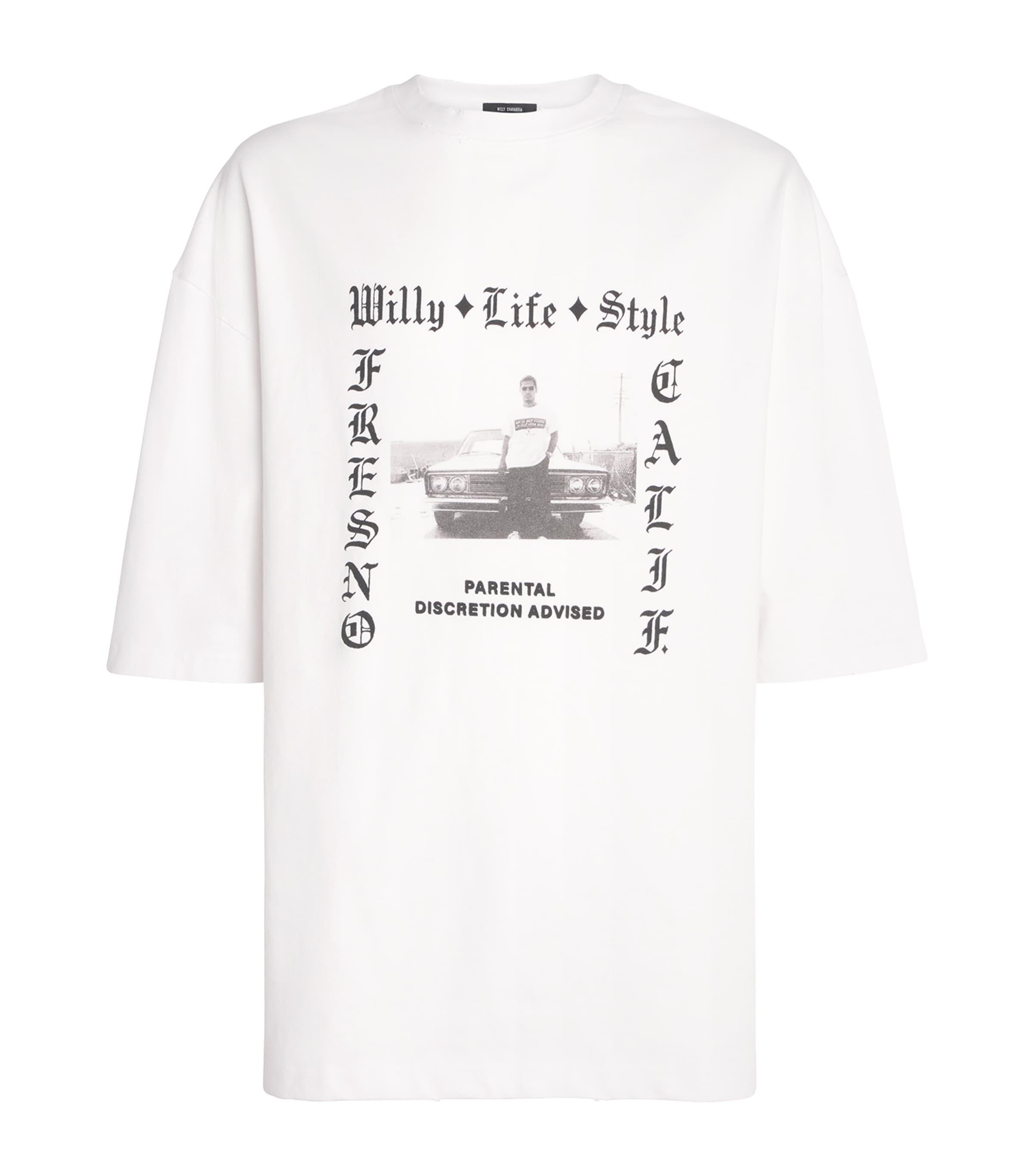 Willy Chavarria Cotton Lifestyle Northsider T-Shirt by WILLY CHAVARRIA