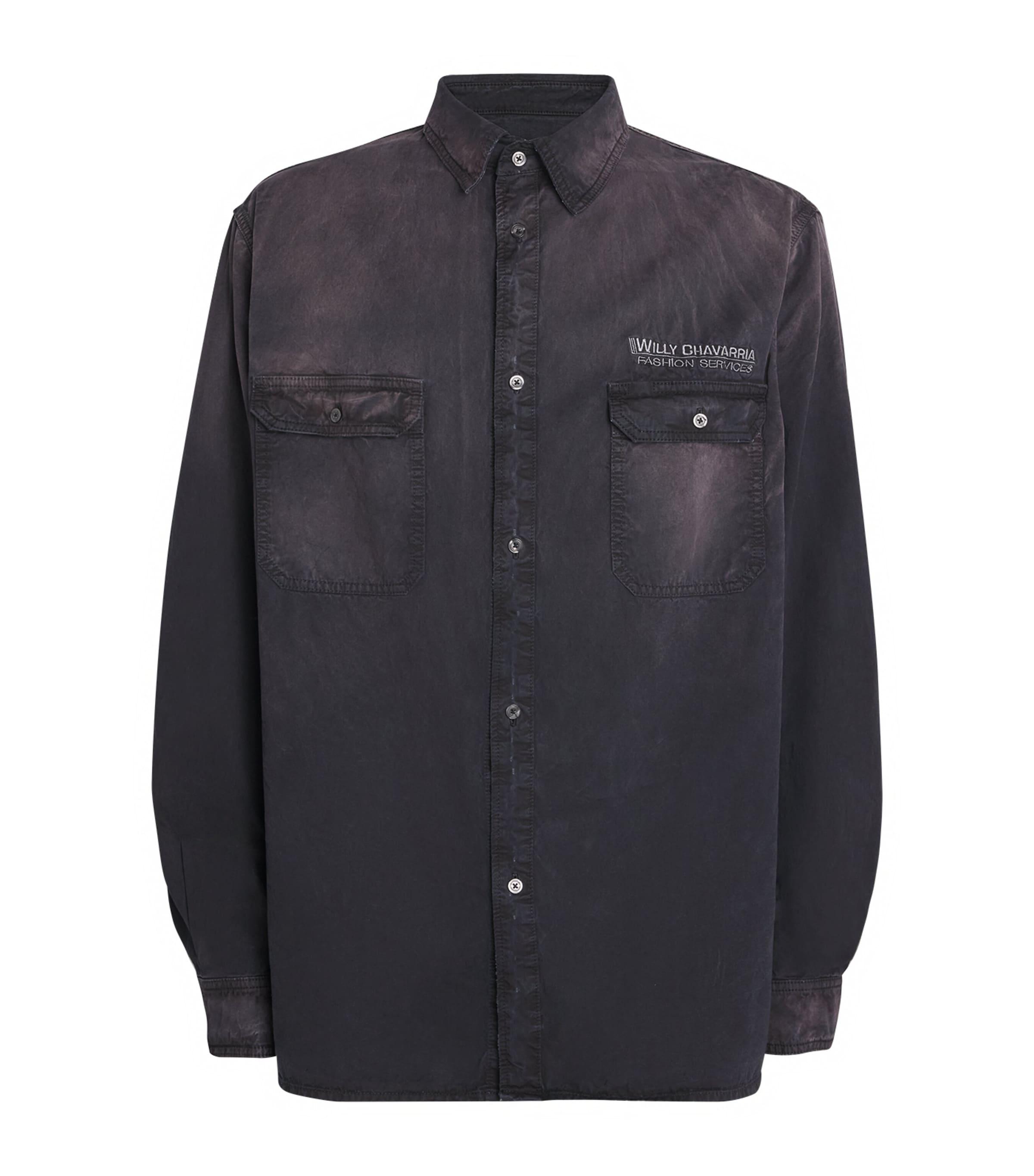 Willy Chavarria Denim Corcoran Shirt by WILLY CHAVARRIA