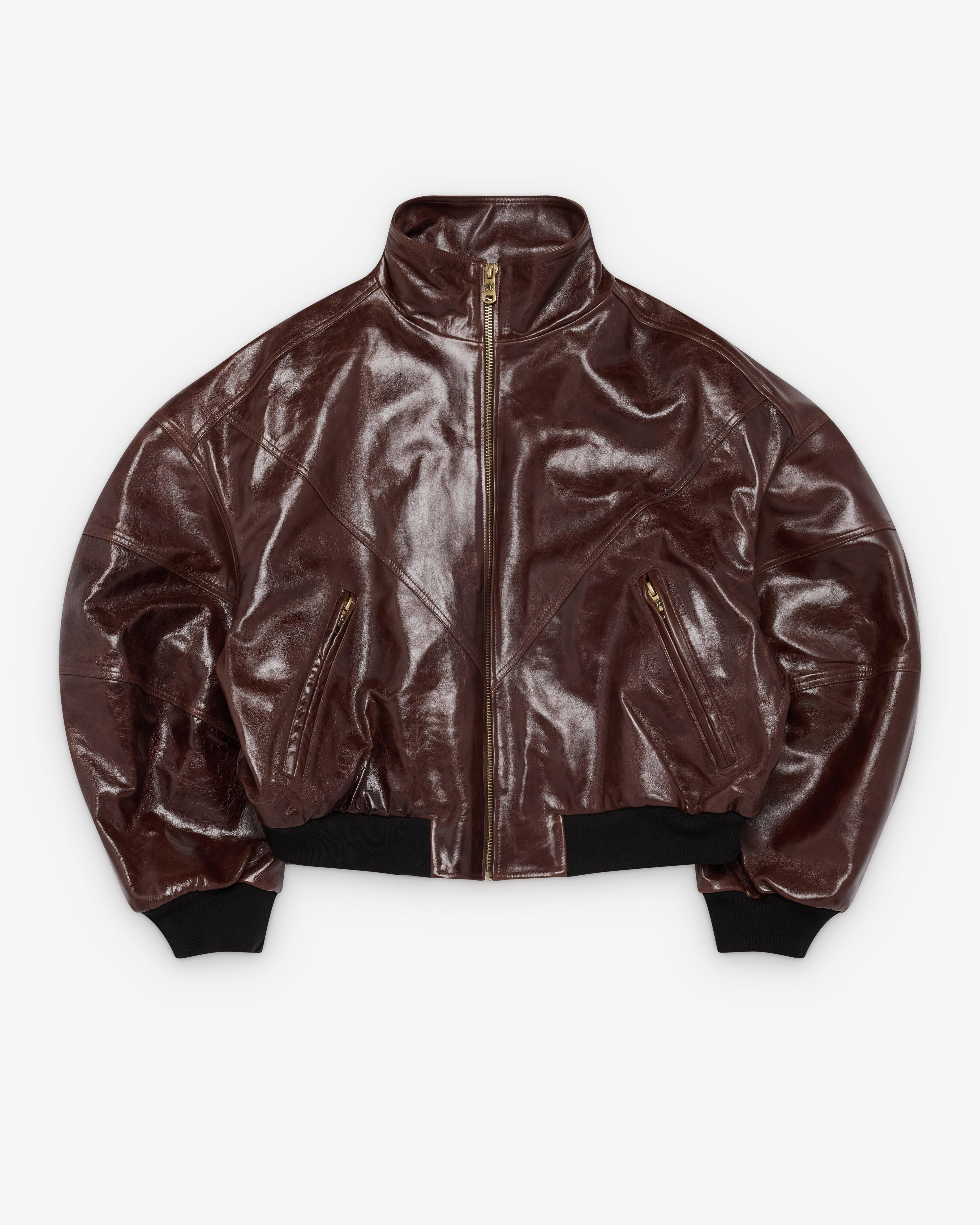 Willy Chavarria - Men's Ruff Rider Leather Jacket - (Chocolate) by WILLY CHAVARRIA