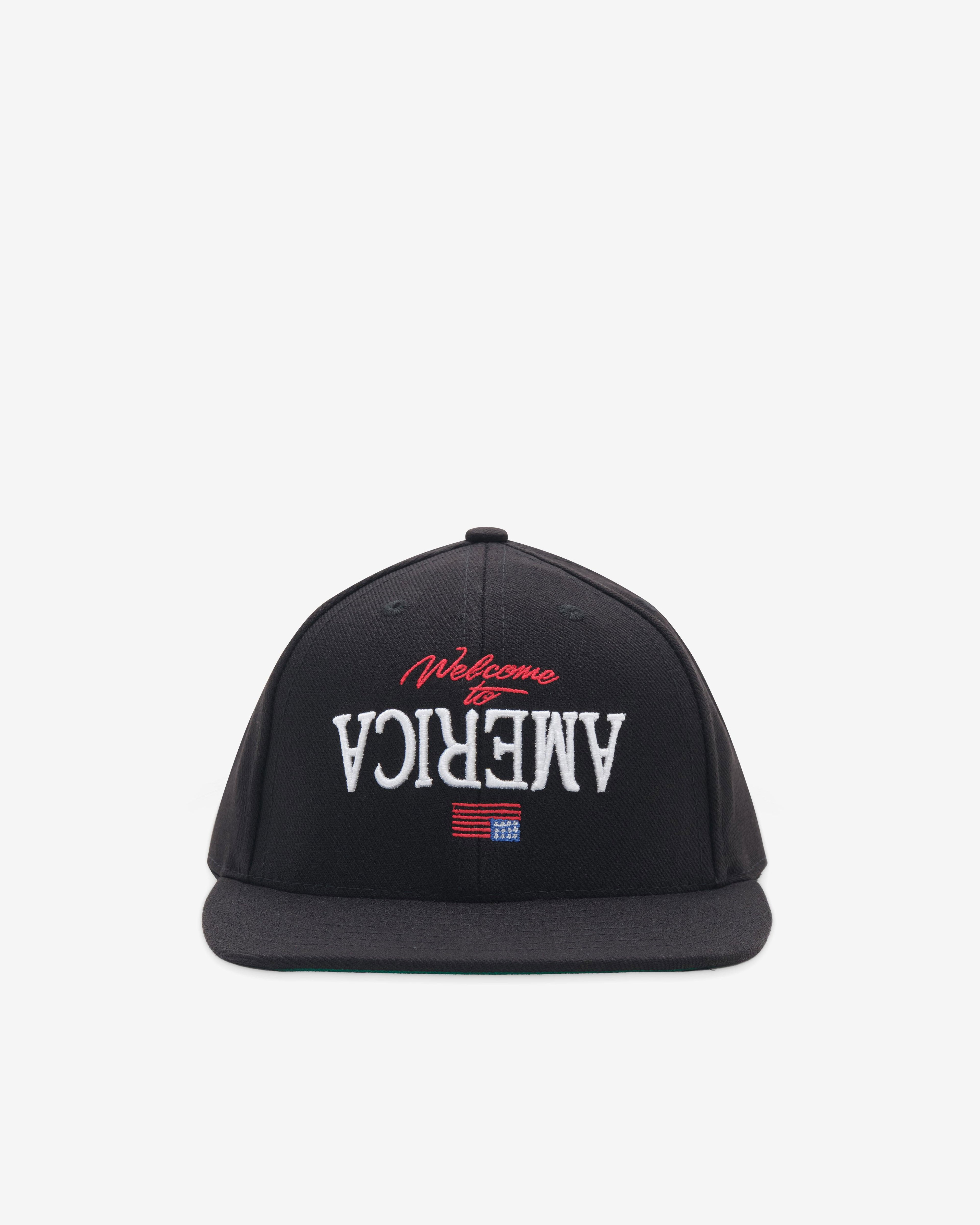 Willy Chavarria - Men's Welcome To America Cap - (Black) by WILLY CHAVARRIA