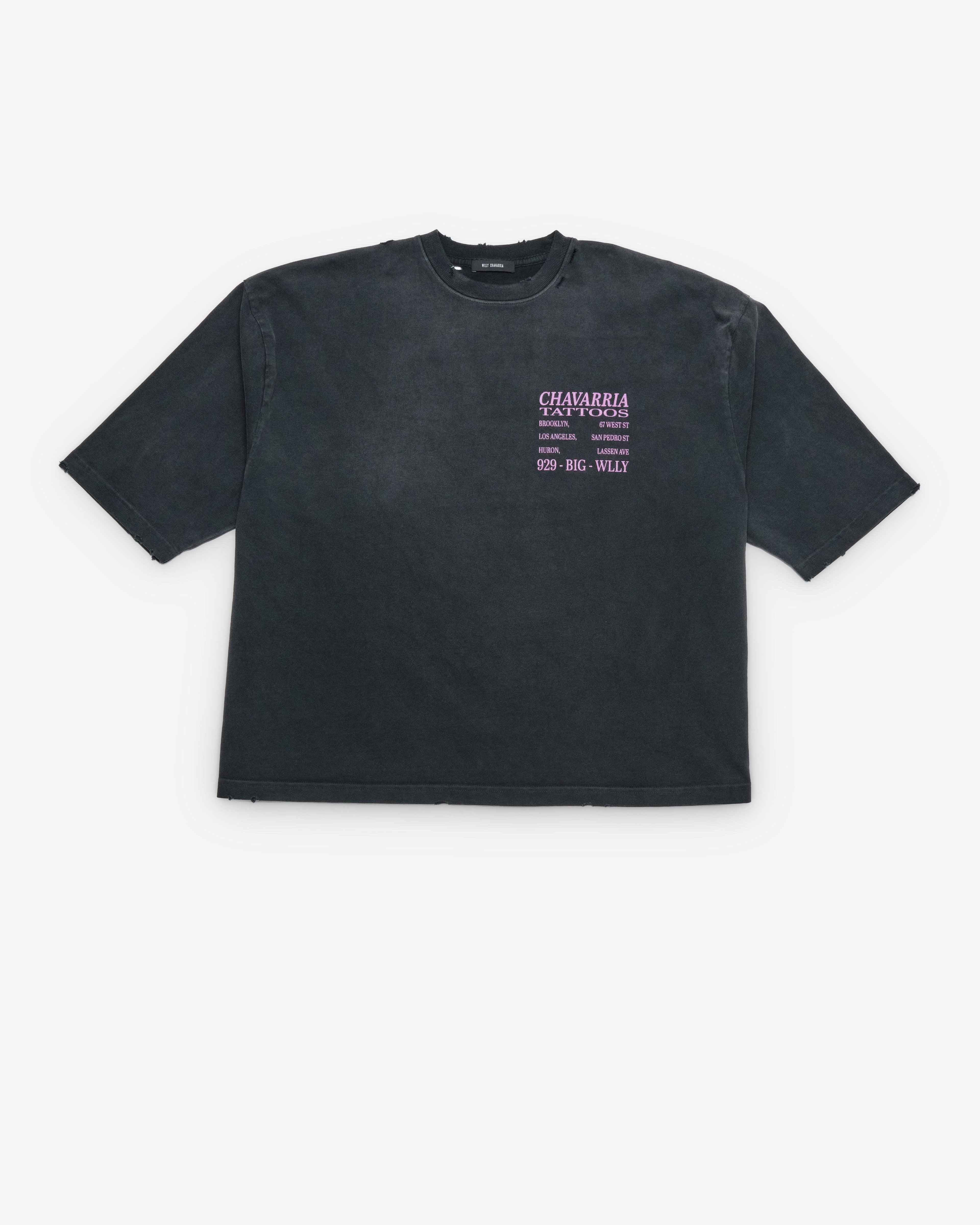 Willy Chavarria - Men's Willy Tattoo Buffalo Tee - (Black) by WILLY CHAVARRIA