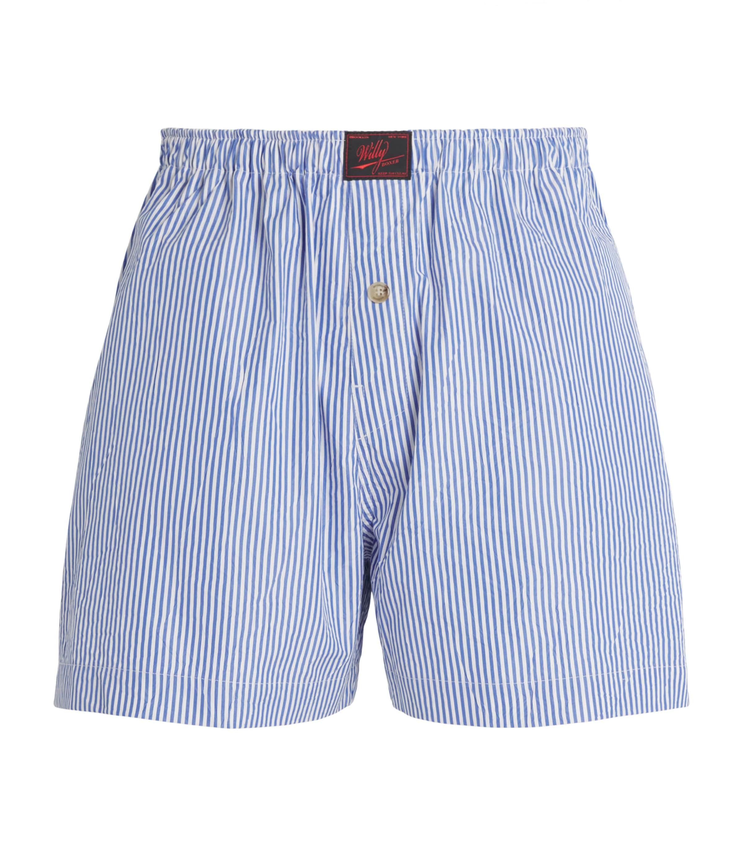 Willy Chavarria Stripe Woven Boxers by WILLY CHAVARRIA