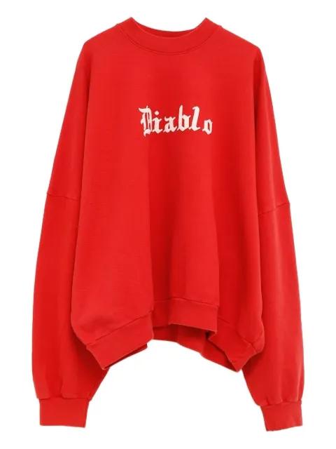 diablo-embroidered sweatshirt by WILLY CHAVARRIA