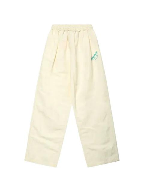 elastic waistband embroidery trousers by WILLY CHAVARRIA