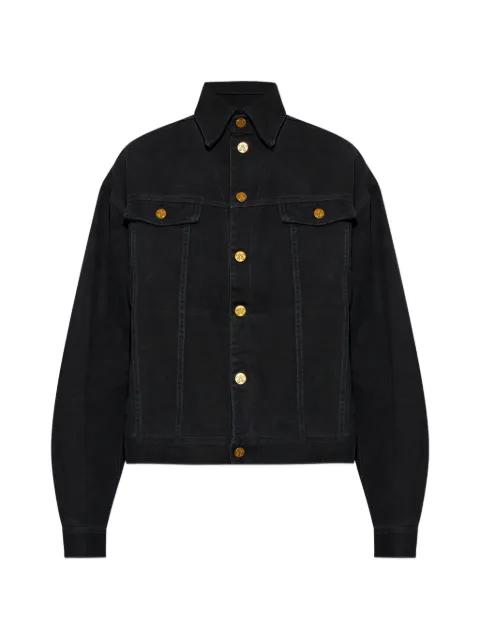 logo-buttoned denim jacket by WILLY CHAVARRIA