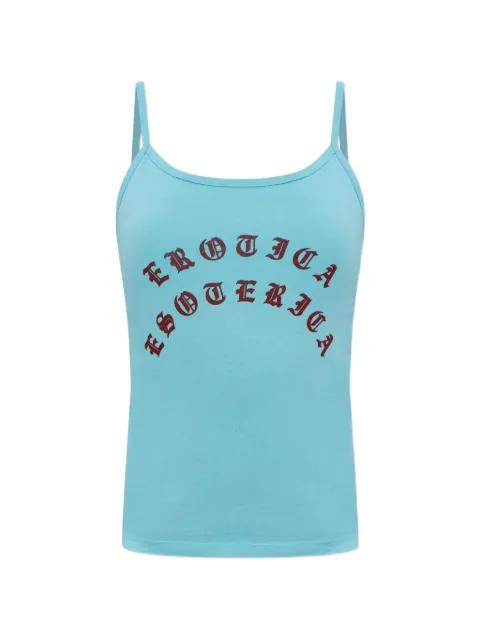 slogan-print camisole top by WILLY CHAVARRIA