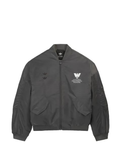 x Adidas logo-print bomber jacket by WILLY CHAVARRIA