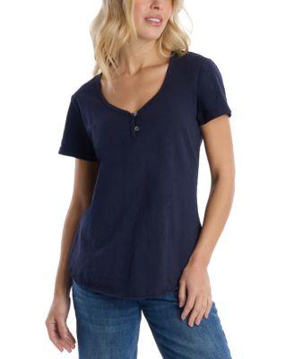 Henley Short Sleeve Tee by WILT CLOTHING