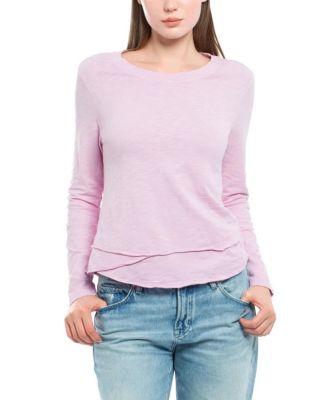 Long Sleeve Mock Layer Hem Tee by WILT CLOTHING