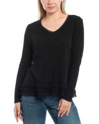 Mixed Media Lace Inset Tee by WILT CLOTHING
