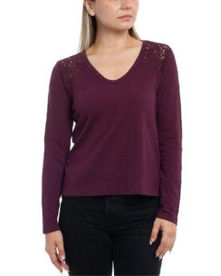 Mixed Media Lace Inset Tee by WILT CLOTHING