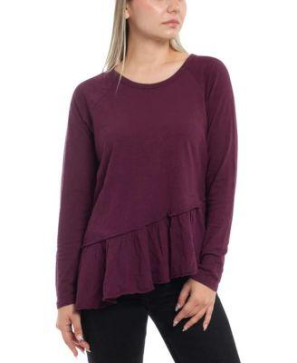 Raglan Asymmetric Peplum Hem Tee by WILT CLOTHING
