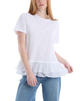 Short Sleeve Mixed Media Tee by WILT CLOTHING