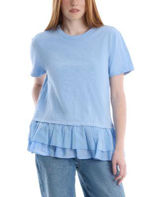 Short Sleeve Mixed Media Tee by WILT CLOTHING