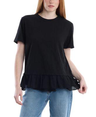 Short Sleeve Mixed Media Tee by WILT CLOTHING