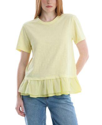 Short Sleeve Mixed Media Tee by WILT CLOTHING