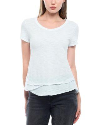 Short Sleeve Mock Layer Tee by WILT CLOTHING