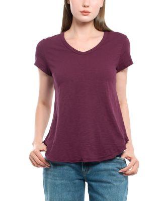 Short Sleeve Raw Hem Shirttail Tee by WILT CLOTHING