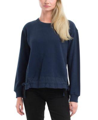 Side Panel Woven Mix Sweatshirt by WILT CLOTHING