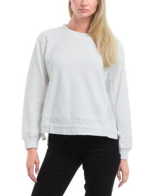 Side Panel Woven Mix Sweatshirt by WILT CLOTHING