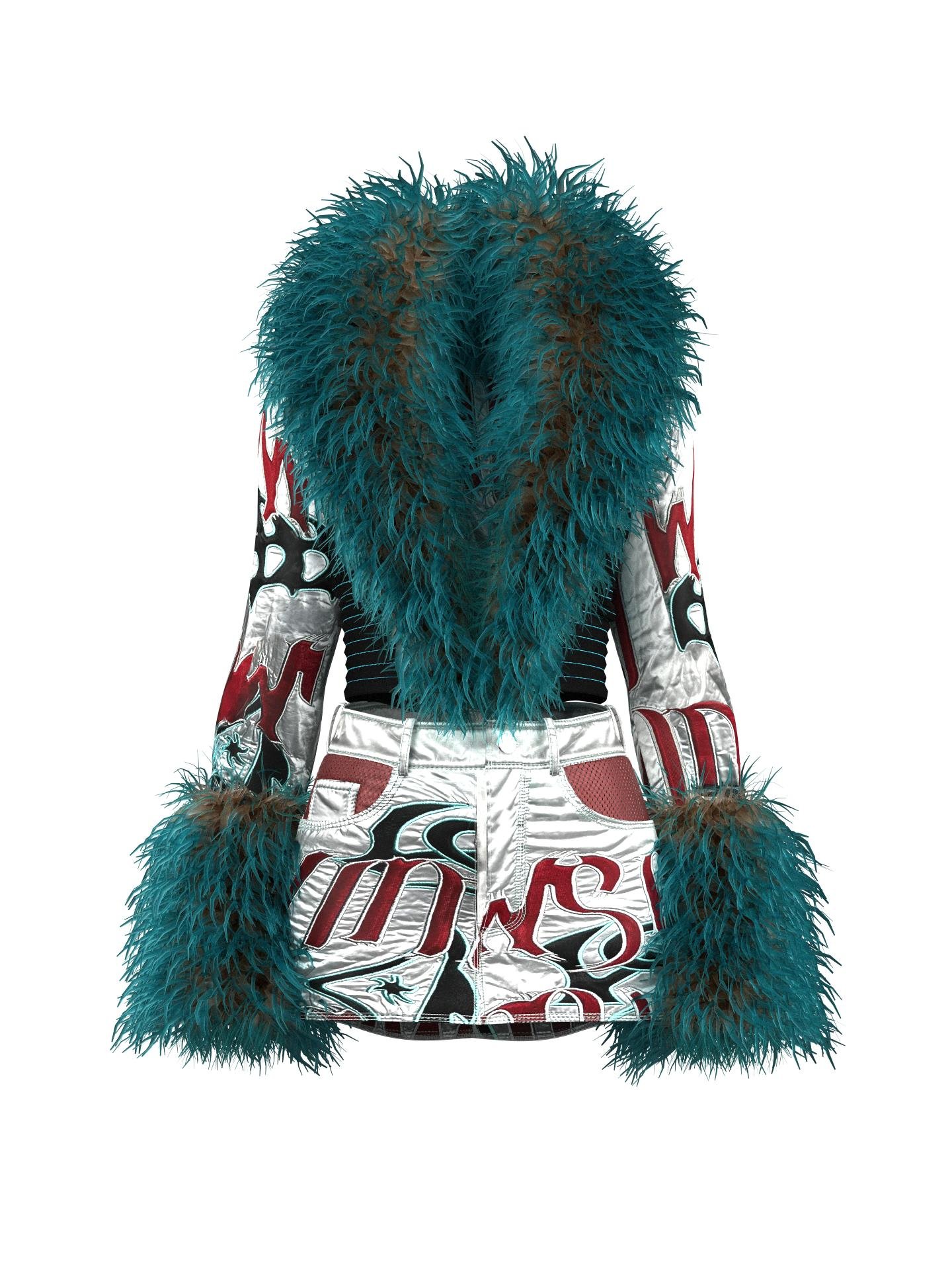 Faux-Fur With Embroidery Suit by WINDOWSEN