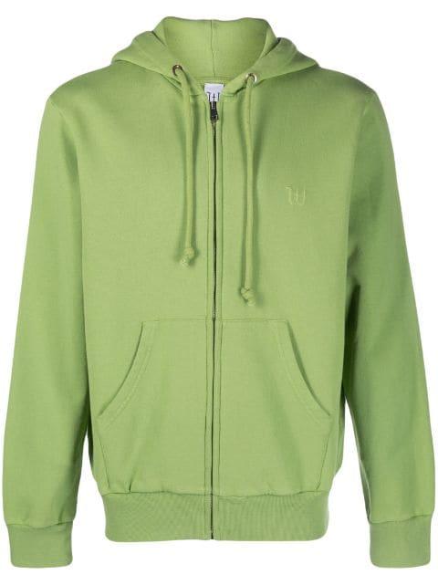 logo-embroidered zip-up hoodie by WINNIE NEW YORK