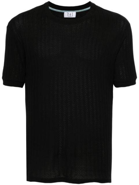 pointelle-knit cotton T-shirt by WINNIE NEW YORK