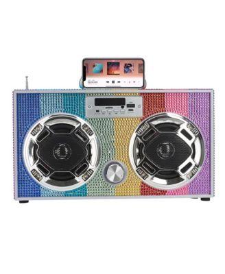 Bluetooth FM Radio with LED Speakers Boombox - Ages 6+ by WIRELESS EXPRESS