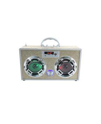 Bluetooth FM Radio with LED Speakers Boombox - Ages 6+ by WIRELESS EXPRESS