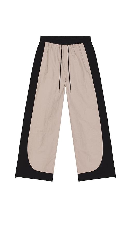 Wish Me Luck Runners Club Pants in Black, white by WISH ME LUCK